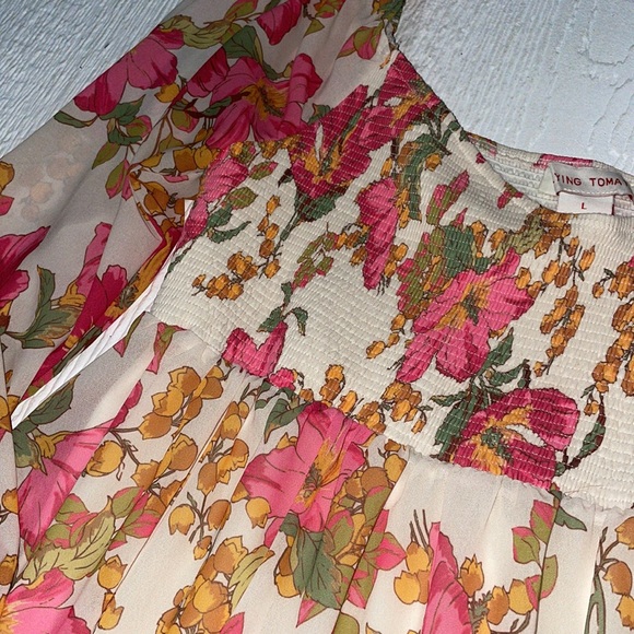 Flying Tomato Floral Dress Boho Babydoll Style Bohemian Dress Puff Sleeve - Picture 5 of 11